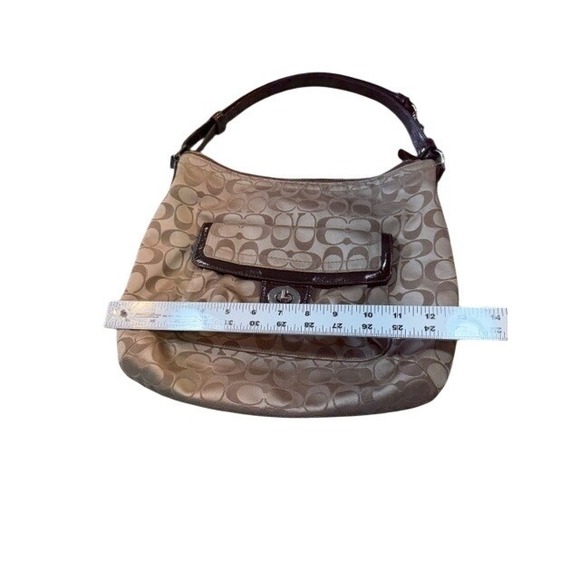 Coach Penelope Signature Sateen Convertible Hobo Bag F19282 EUC - Picture 8 of 9